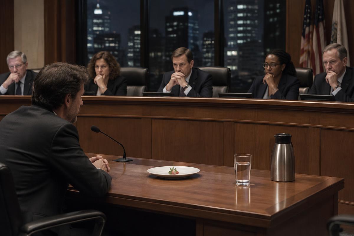 City officials hold a serious hearing about a tiny garnish on a plate